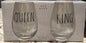 New Rae Dunn 2-piece glassware set KING & QUEEN