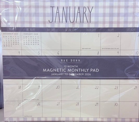 New Rae Dunn monthly 2026 magnetic calendar