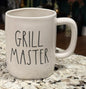New Rae Dunn white ceramic coffee mug GRILL MASTER