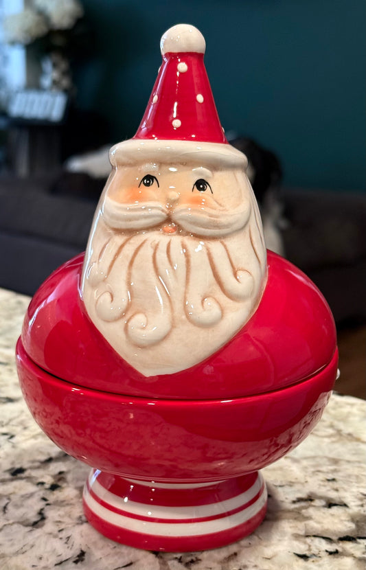 New Joanna Parker ceramic Santa trinket dish