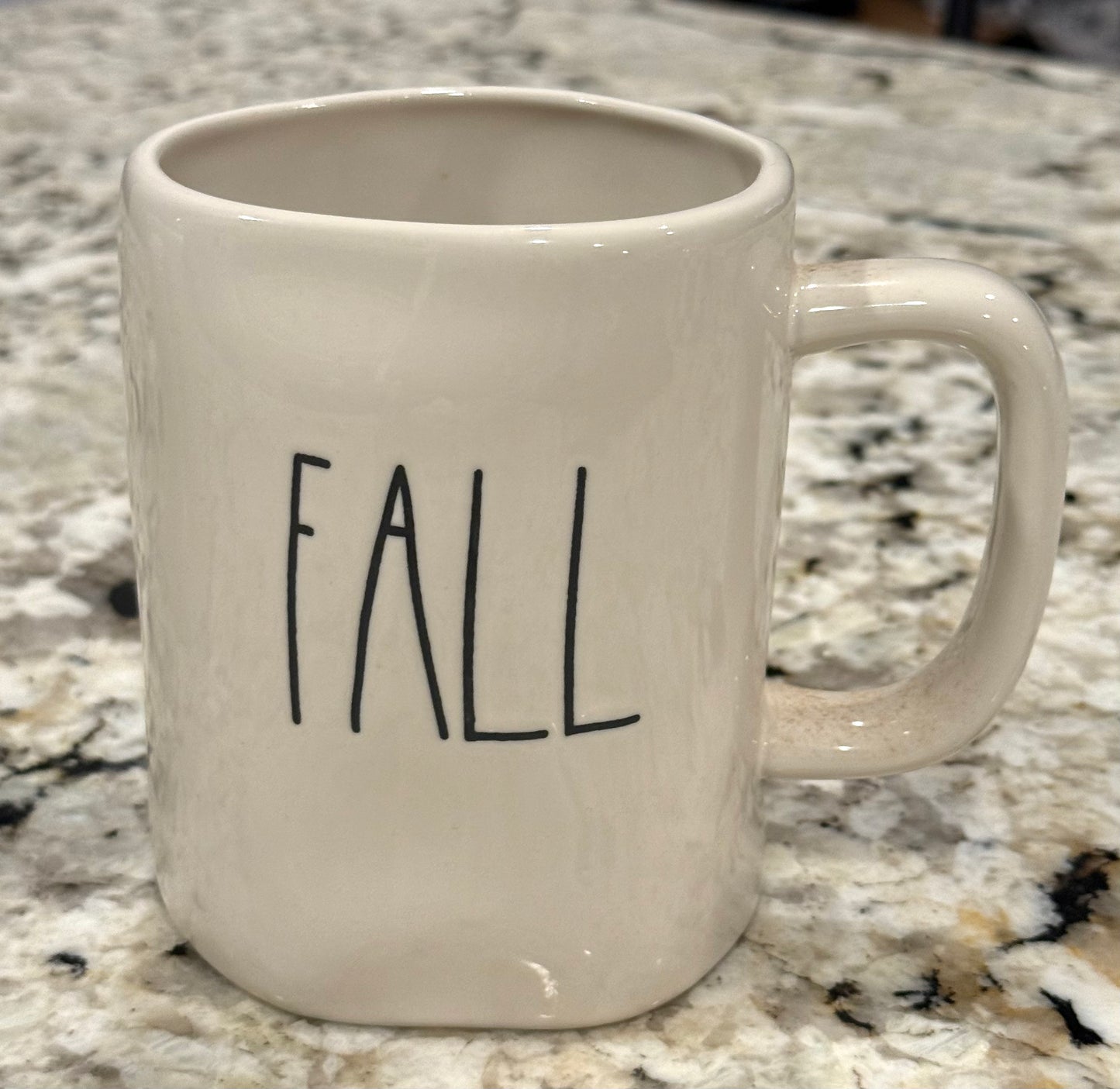 Rae Dunn white ceramic coffee mug FALL