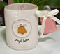 Rae Dunn white ceramic Christmas coffee mug JINGLE BELLS