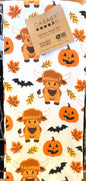 New 3-piece Halloween dish towel set pumpkin & highland cows