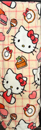 New fall Hello Kitty Pumpkin Pie & Donut fall plaid throw blanket 50x70