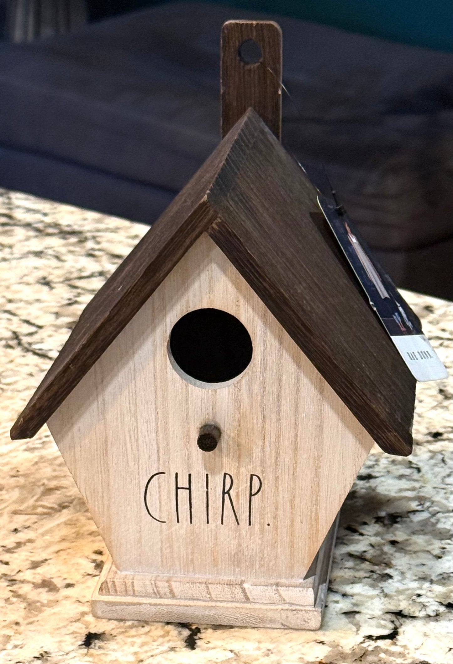 New Rae Dunn wood birdhouse CHIRP 8x6