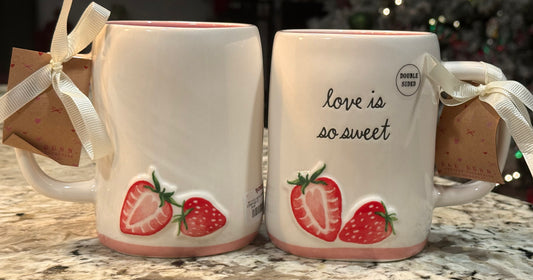 New Rae Dunn ceramic coffee mug LOVE IS SO SWEET