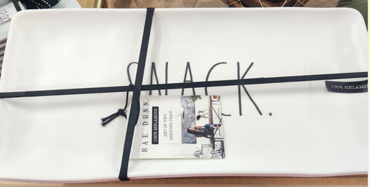 New Rae Dunn melamine outdoor 2-piece SNACK serving plate set