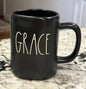 Rae Dunn black ceramic  coffee mug GRACE