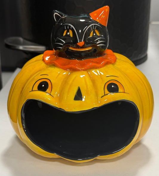 New release ceramic Joanna Parker open mouth Halloween decor bowl dish