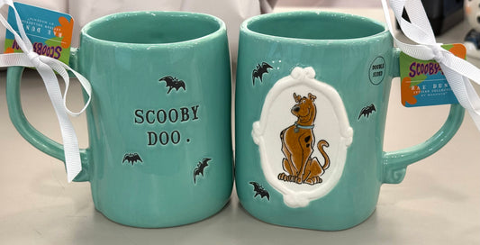 New Rae Dunn x Scooby Doo new release blue ceramic Halloween coffee mug SCOOBY DOO