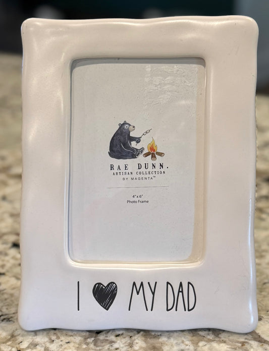 New Rae Dunn ceramic 4x6 photo insert frame I 🖤 MY DAD