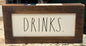 New Rae Dunn wood sign decor DRINKS.