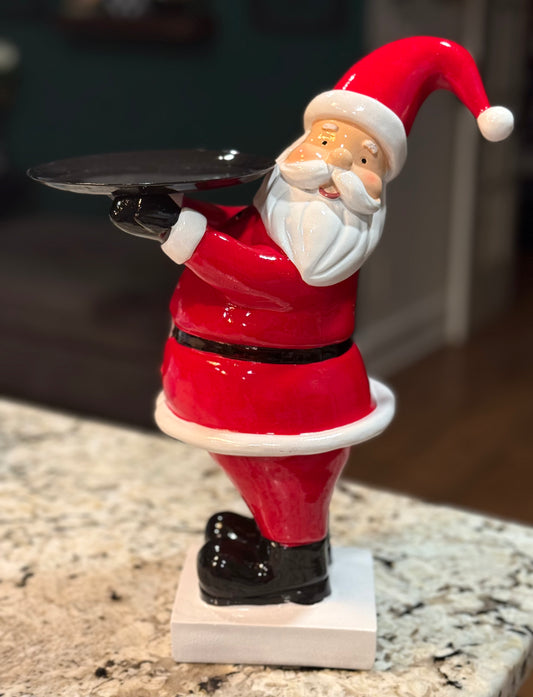 New resin Santa serving tray Christmas decor