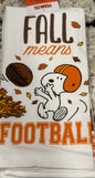 New 2-piece Peanuts Snoopy fall kitchen dish towel set -Fall is for Football