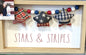 New Rae Dunn wood USA sign decor July 4th patriotic STARS AND STRIPES