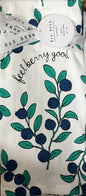New Rae Dunn 3-piece kitchen dish towel set blueberry 🫐 print FEEL BEERY GOOD