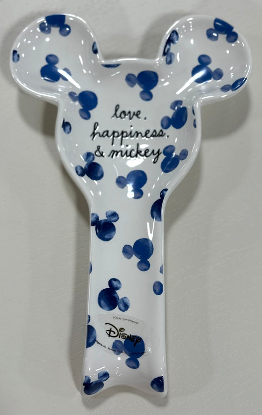 New Rae Dunn x Disney’s Mickey Mouse spoon rest LOVE, HAPPINESS & MICKEY