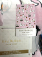 New Issac Mizrahi pink ghost walking dog twin size blanket bedding 60x90