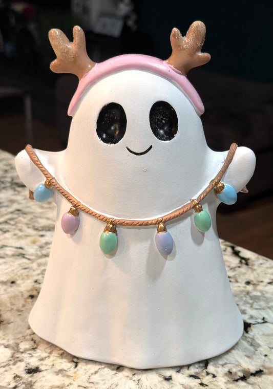 New resin reindeer light string ghost Christmas decor