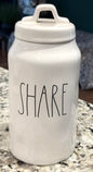 New Rae Dunn white ceramic 9.”storage canister SHARE
