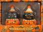 New Joanna Parker ceramic cat in pumpkin salt and pepper shaker set