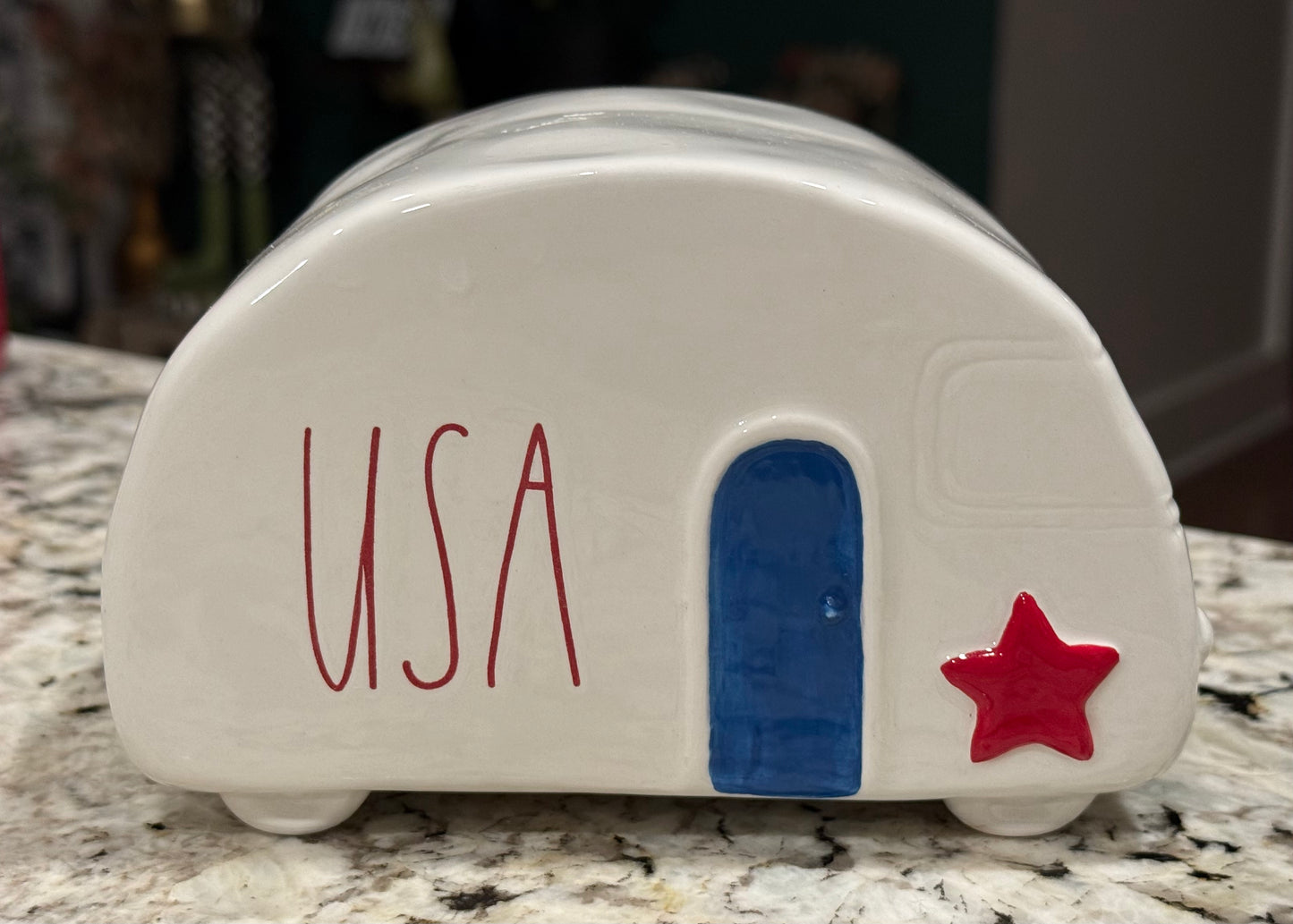 New Rae Dunn Americana ceramic USA camper decor