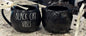 New Rae Dunn black ceramic coffee mug BLACK CAT VIBES