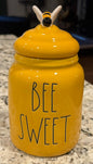 New Rae Dunn yellow ceramic BEE 🐝 SWEET canister