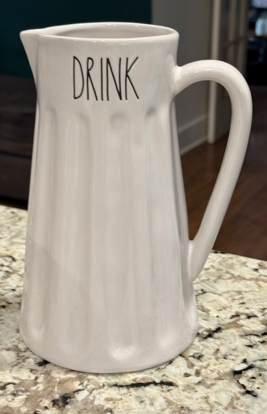 New Rae Dunn ceramic DRINK pitcher