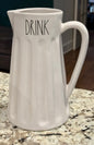 New Rae Dunn ceramic DRINK pitcher