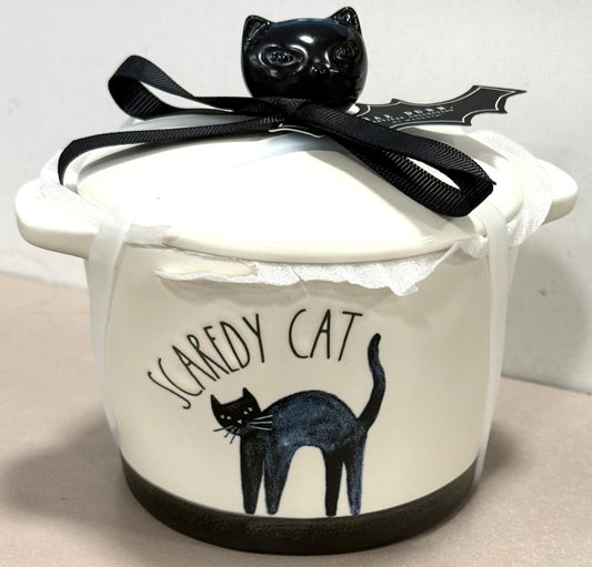 New Rae Dunn Halloween baking dish SCARDY CAT