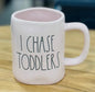 New Rae Dunn pink ceramic coffee mug I CHASE TODDLERS