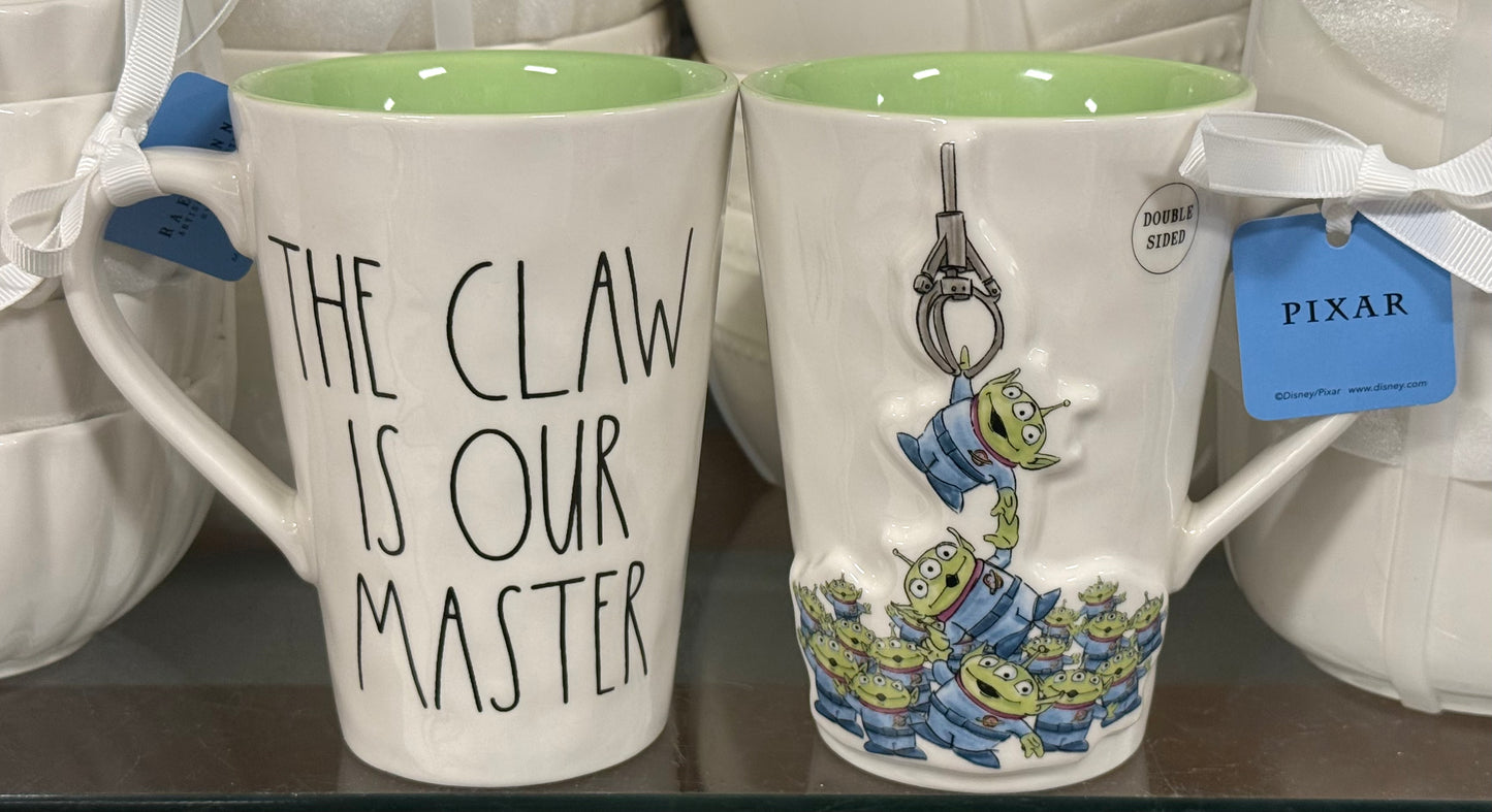 New Rae Dunn x Pixar’s Toy Story coffee mug THE CLAW IS OUR MASTER