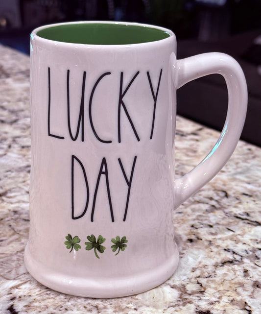 New Rae Dunn St. Patrick’s Day ceramic stein ☘️ LUCKY ME