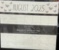 New Rae Dunn magnetic 2025/26 butterfly print tear off monthly calendar 8x10