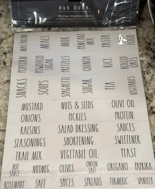 New Rae Dunn adhesive labels do it yourself sheet