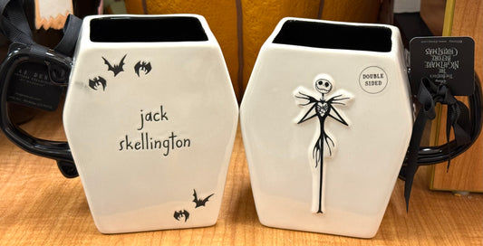 New Rae Dunn x Nightmare before Christmas ceramic Halloween coffee mug JACK SKELLINGTON
