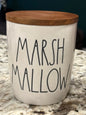 New Rae Dunn 5” ceramic MARSHMALLOW canister (black writing)