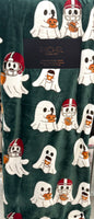 New Rachel Roy green ghost oversized football throw blanket bedding 60x70