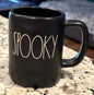 New Rae Dunn black ceramic Halloween coffee mug SPOOKY