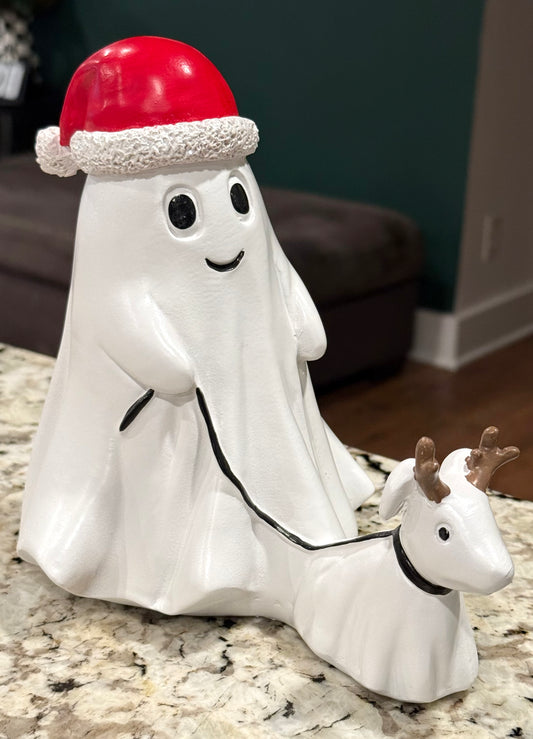 New resin ghost walking reindog-Christmas style decor