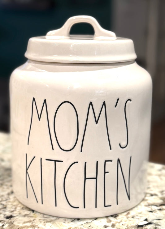 New Rae Dunn white ceramic MOM’S KITCHEN canister