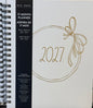 New Rae Dunn 8x10 spiral hardback 2026-2027 Planner-gold bow