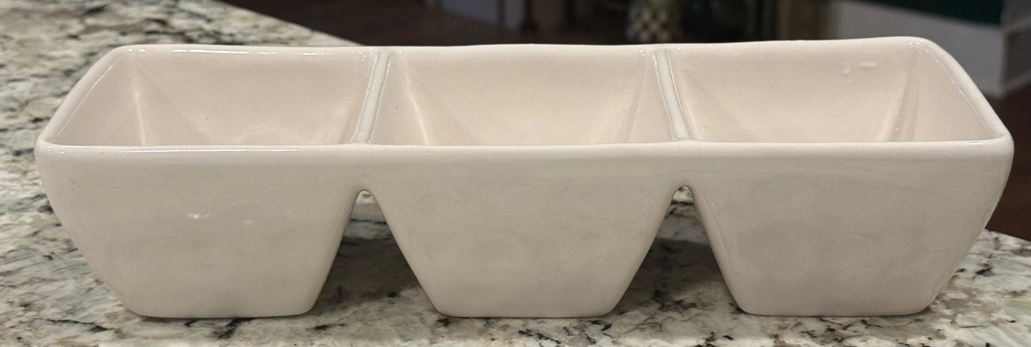 New Rae Dunn white spring separation tray REFRESH SPRING BLOOM
