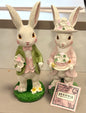 New 7” Begonia Market Mr. & Mrs. Easter bunny decor set