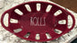 New Rae Dunn burgundy ceramic ROLLS bread serving basket