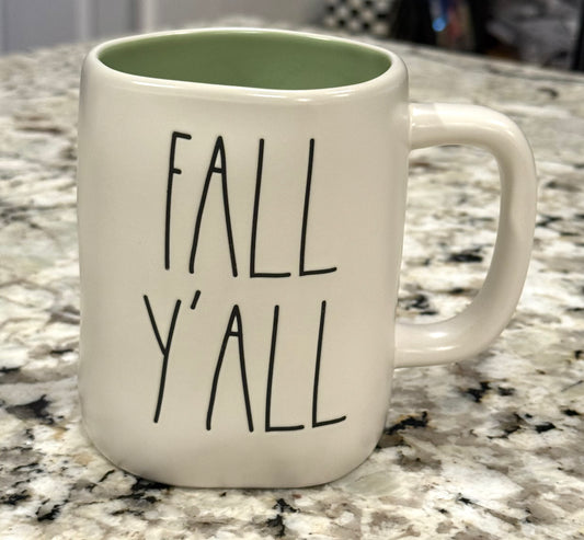 Rae Dunn white ceramic coffee mug FALL Y’ALL