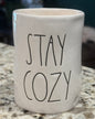 Rae Dunn ceramic STAY COZY candle