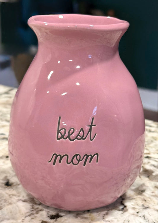 New Rae Dunn 6” purple ceramic case BEST MOM