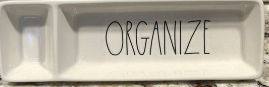 New Rae Dunn 10” ceramic storage tray ORGANIZE